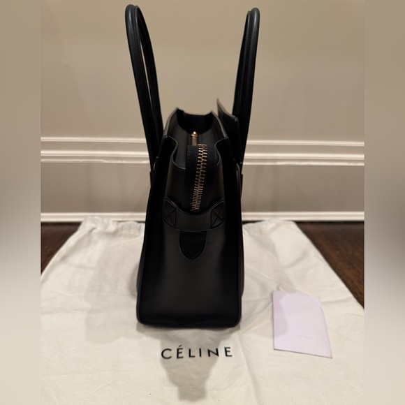 Celine Calfskin Phantom Luggage Tote Black- Medium size - Picture 4 of 7